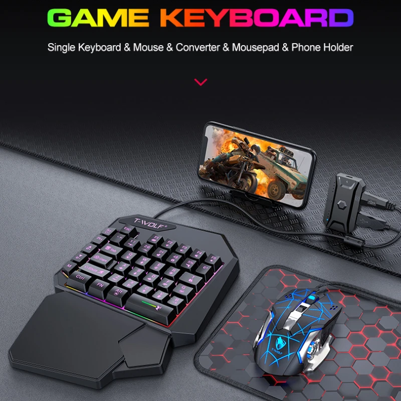 T-WOLF TF900 One Handed Keyboa - Tech Gaming Accessories recension och pris