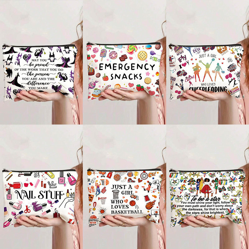 1 PC Women Printed Canvas Make - Tech Accessories Travel Bag recension och pris