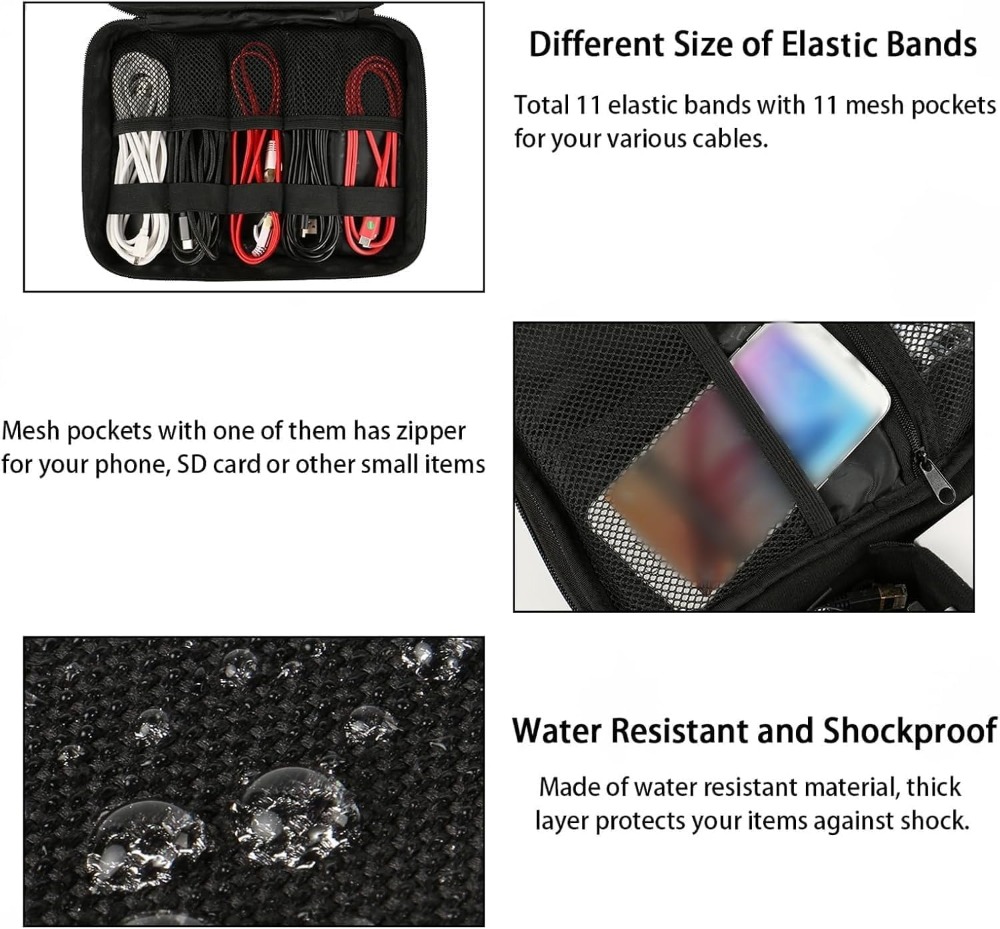 Waterproof Travel Electronic O - Cable Organizer Bag recension och pris