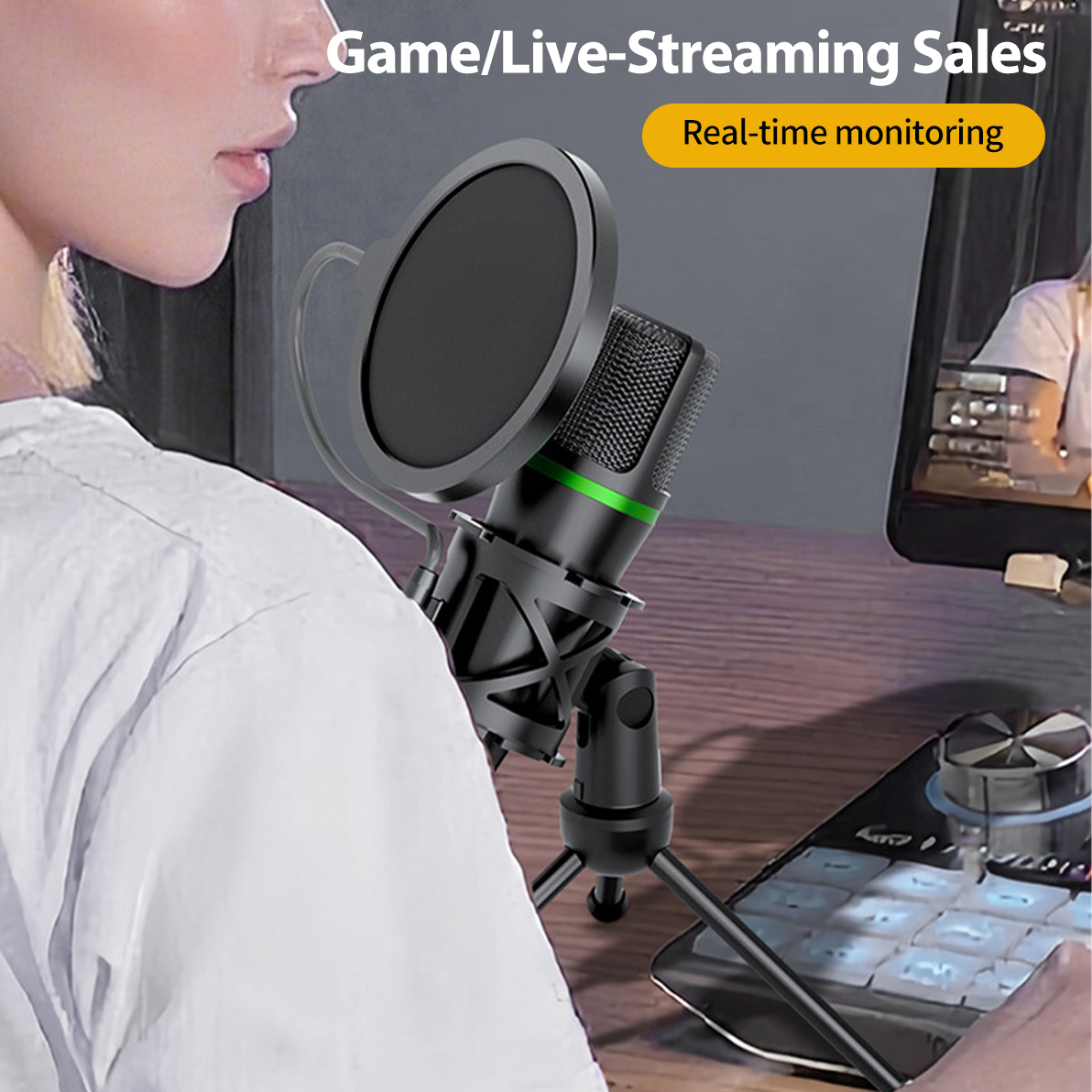 Condenser Microphone USB Wired - Tech Gaming Accessories recension och pris
