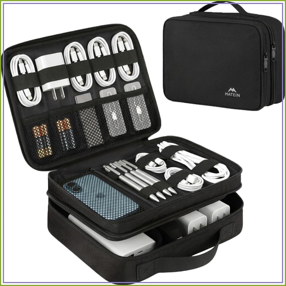 Electronics Organizer Travel C - Cable Organizer Bag recension och pris