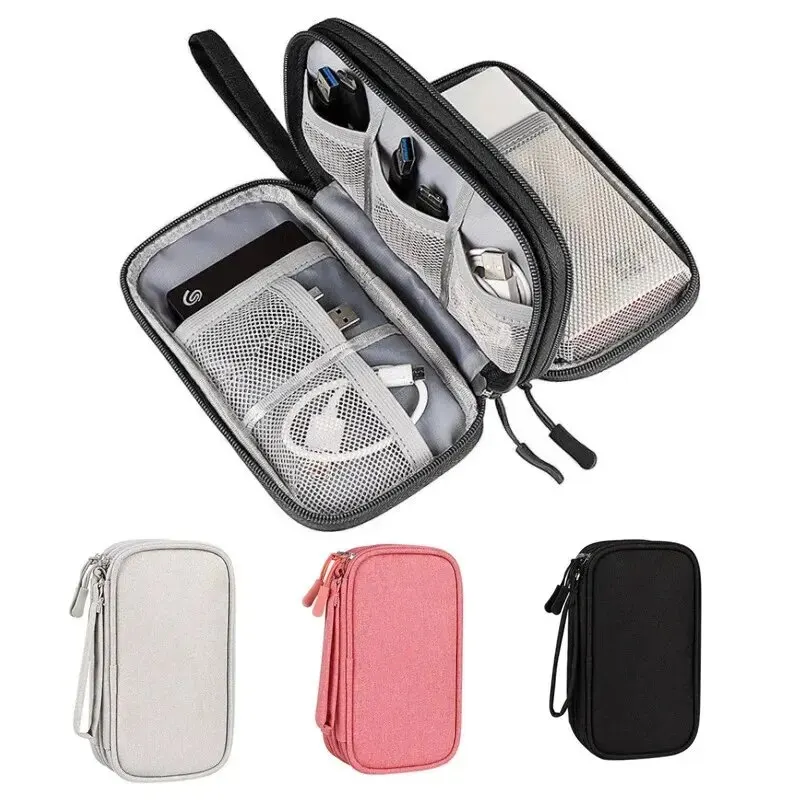 1PCS Grey/Black/Pink/Navy NEW  - Cable Organizer Bag recension och pris
