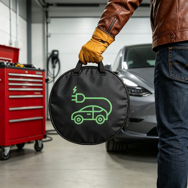 Car Charging Gun Storage Organ - Cable Organizer Bag recension och pris