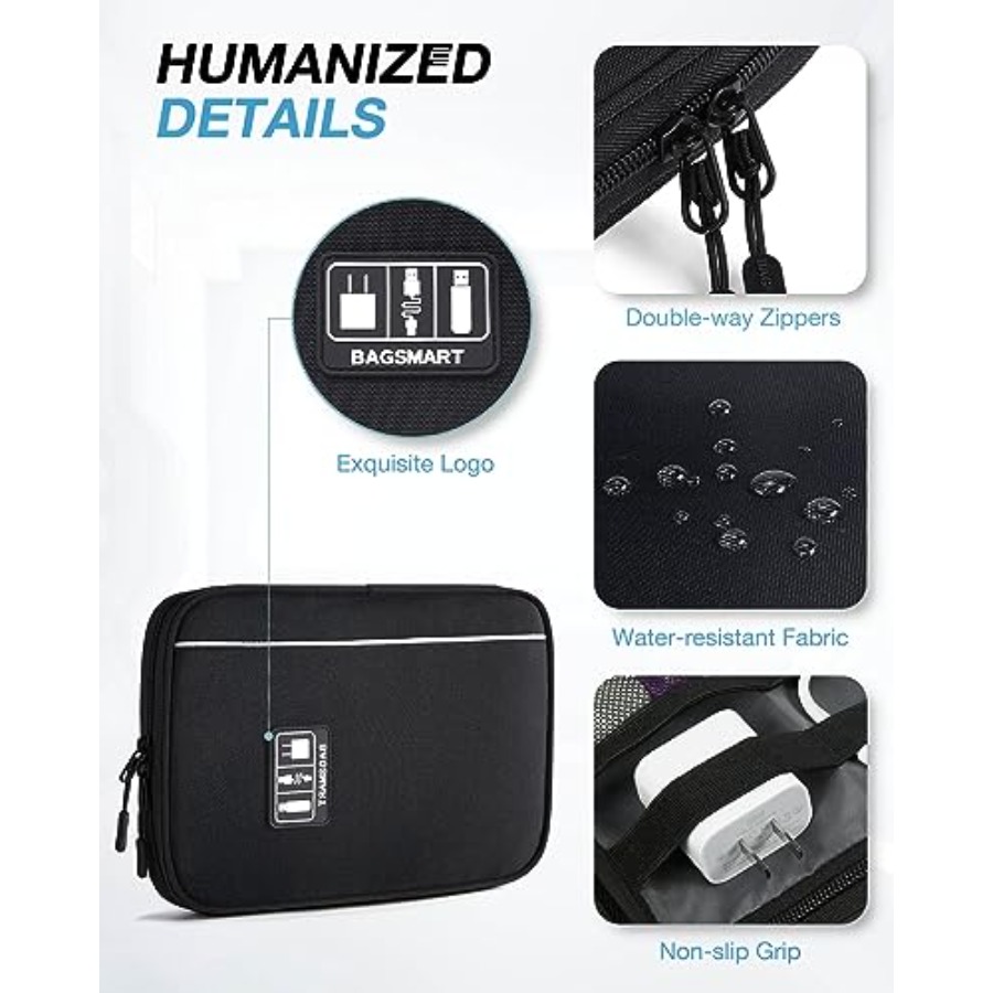 Large Electronics Travel Organ - Tech Accessories Travel Bag recension och pris
