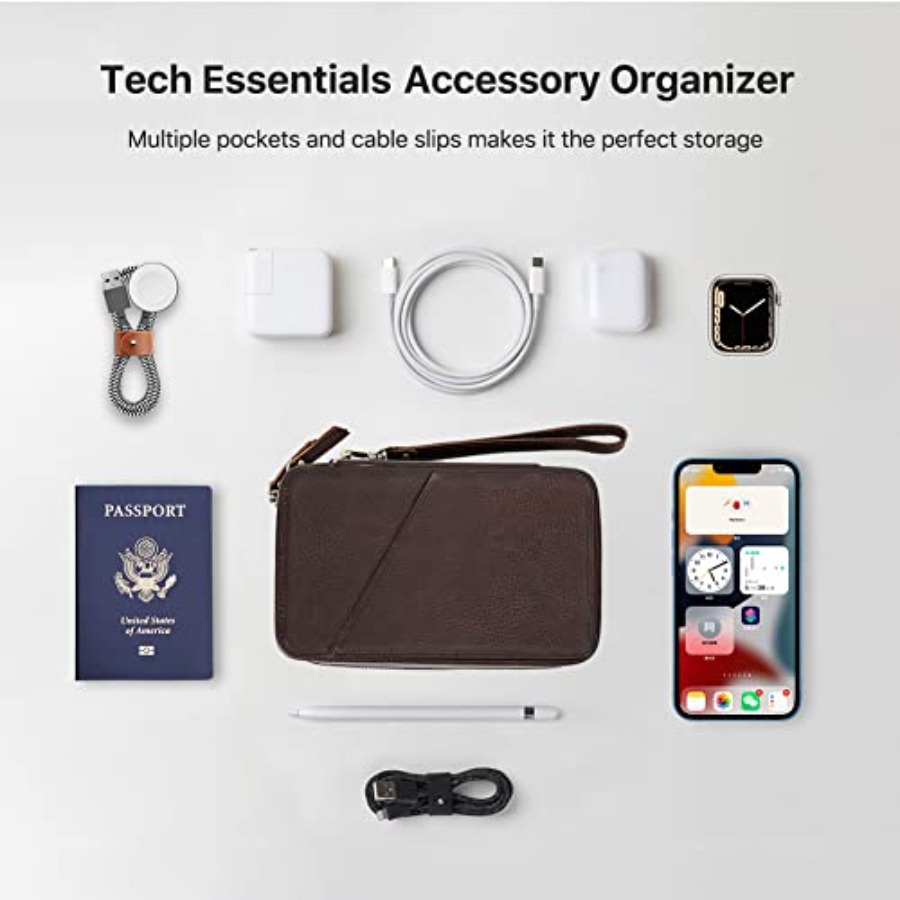 Full Grain Leather Electronic  - Tech Accessories For Travel recension och pris