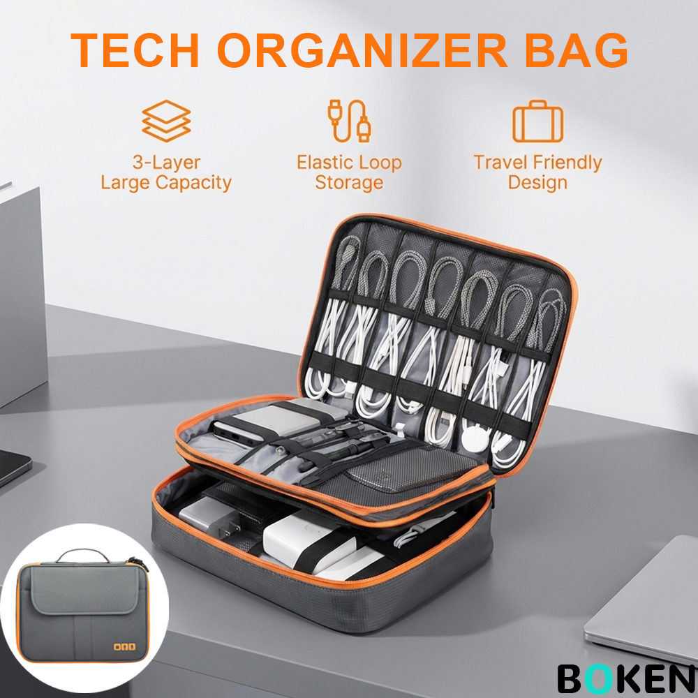 Large Capacity Tech Organizer  - Tech Accessories For Travel recension och pris