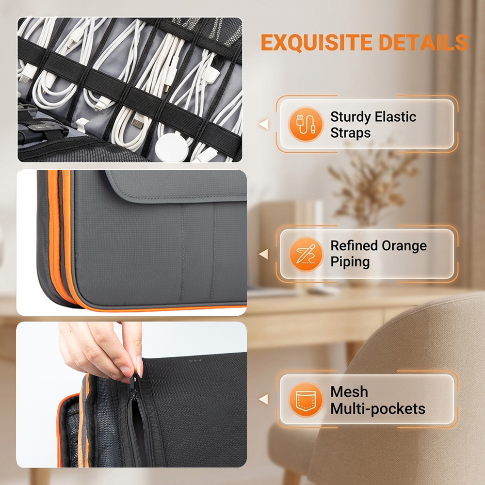 Large Capacity Tech Organizer  - Tech Accessories For Travel recension och pris