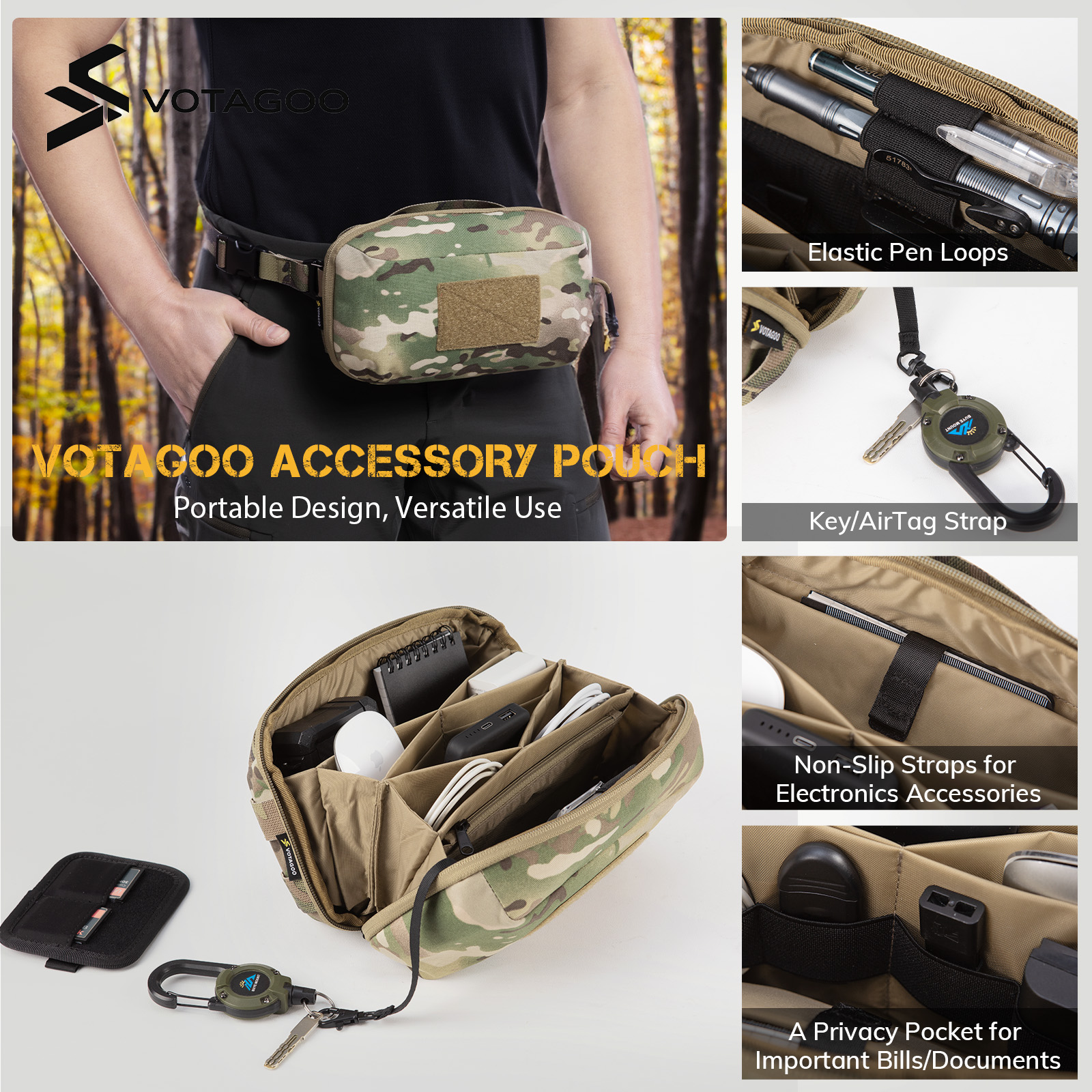 VOTAGOO Electronic Organizer T - Tech Accessories Travel Bag recension och pris