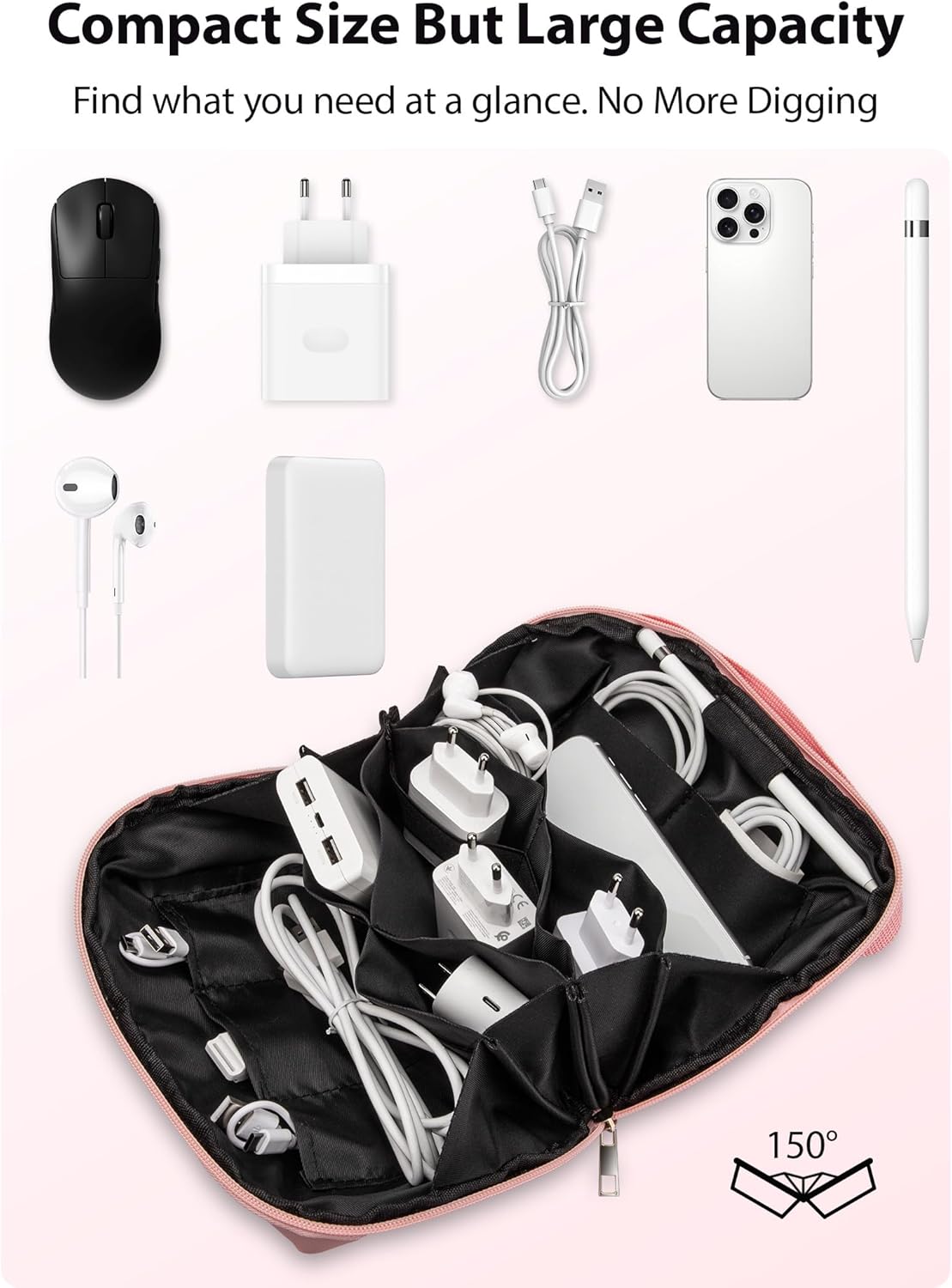 Large Capacity Backpack Organi - Tech Accessories Travel Bag recension och pris